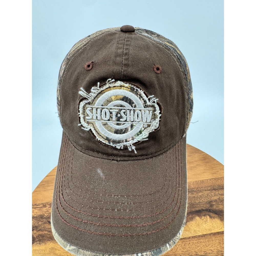 Shot Show Trucker Hat Brown Mesh Camo Undervisor One Size